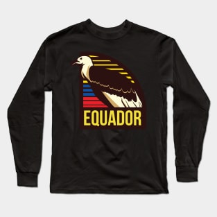 Ecuador Flag Condor Ecuadorian Quito South America Andes Alpaca Long Sleeve T-Shirt